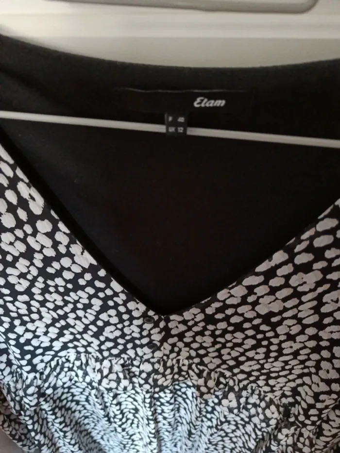Robe Etam motif animal noir et blanche 40 Manches longues - photo numéro 3