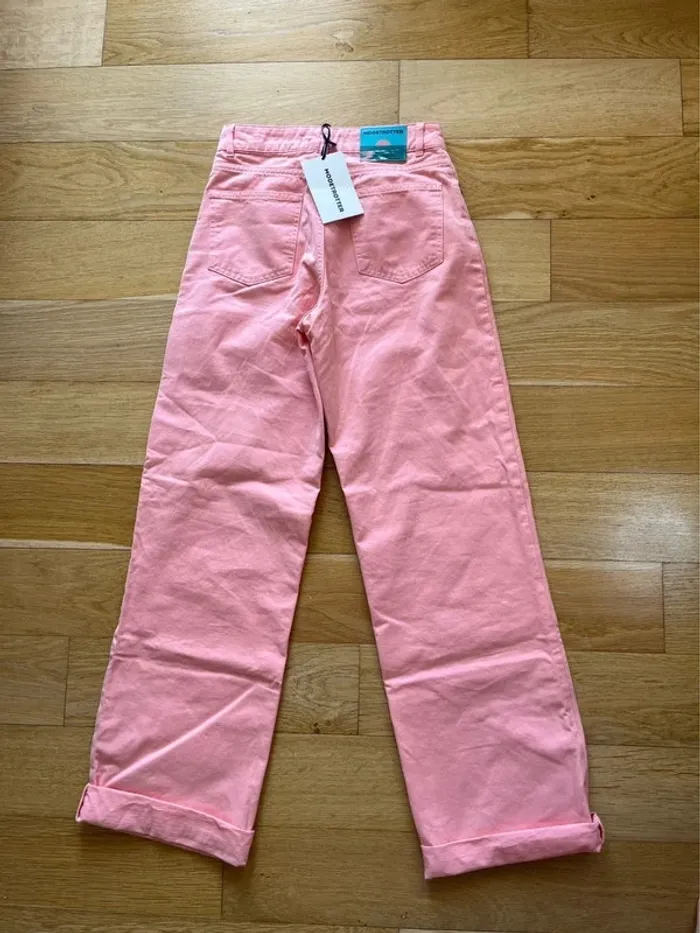 👖 Pantalon rose large taille haute Modetrotter – Neuf avec étiquette – Taille 36 - photo numéro 2