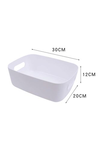 Panier de rangement blanc avec poignées