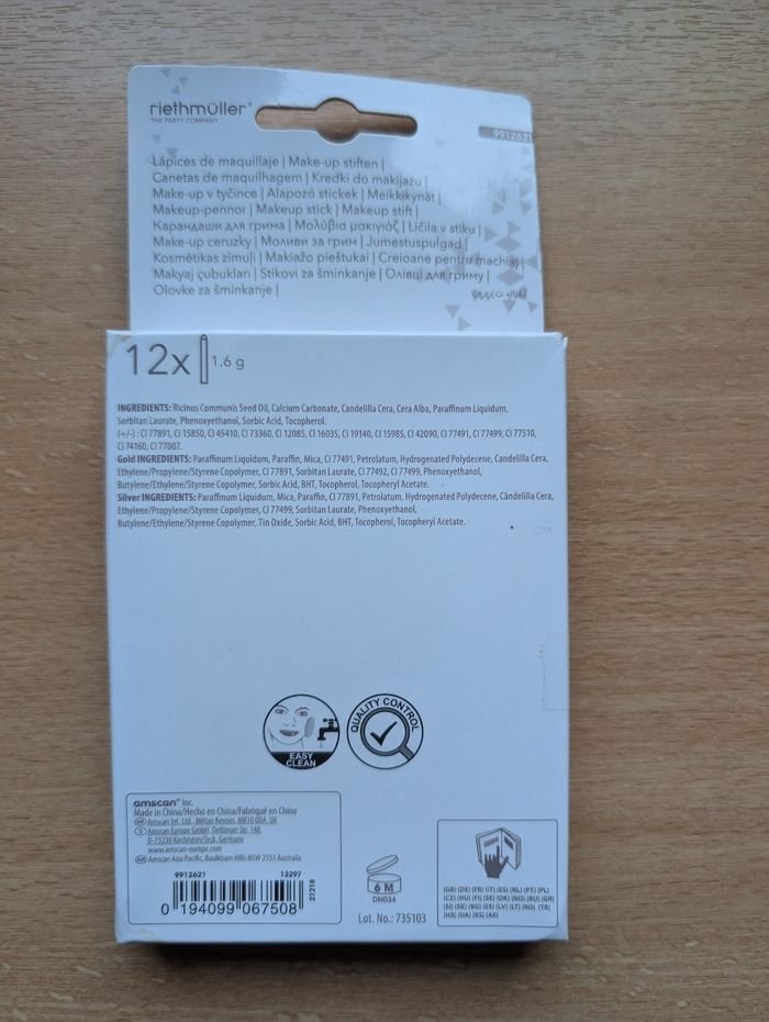 Lot de 12 Crayons de Maquillage / Face Paint Sticks - photo numéro 2