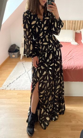Robe de soirée Y.A.S noire et or 💫