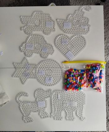 Lot plaques perles à repasser maxi hama