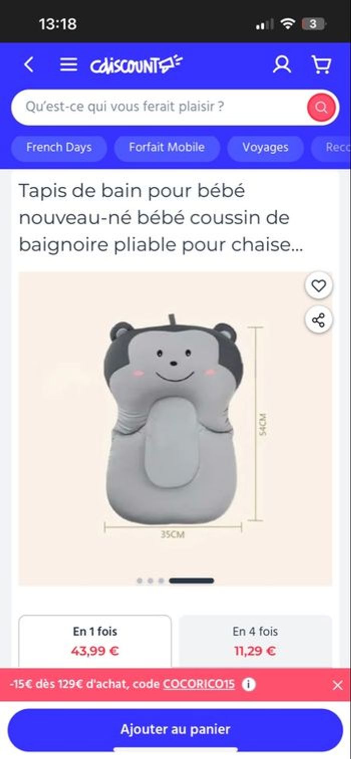 Coussin bain bébé - photo numéro 3