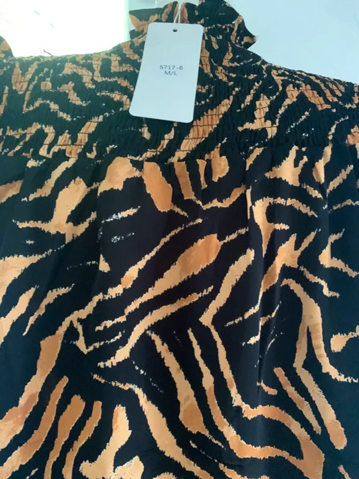 Blouse Unika paris effet tigre manches longues taille M-L - photo numéro 11