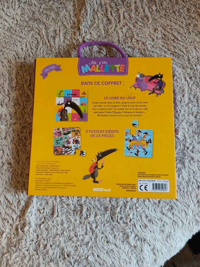🐺 Coffret “Le Loup” – Ma petite mallette – Livre + 2 puzzles – Neuf - photo numéro 2