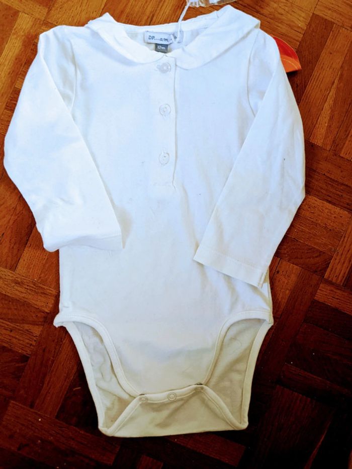 Joli body col tulipe col polo DPAM 12 mois 74 cm neuf - photo numéro 3