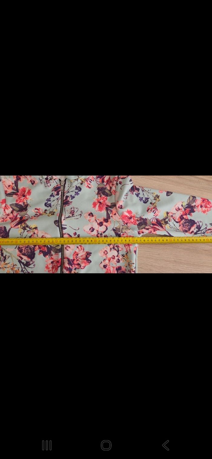 Veste Boohoo taille 38 verte a fleur - photo numéro 7