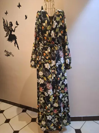 Robe longue fleurie