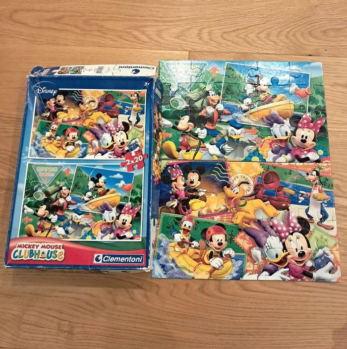 Lot 2 puzzles Mickey Disney 2 x 20 pièces