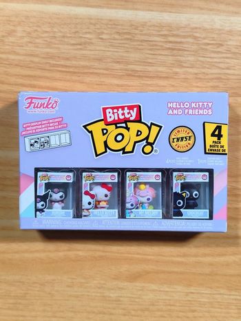 Boîte De 4 Bitty Pop! Hello Kitty & Friends - Kuromi, Kitty, My Melody et Chococat CHASE