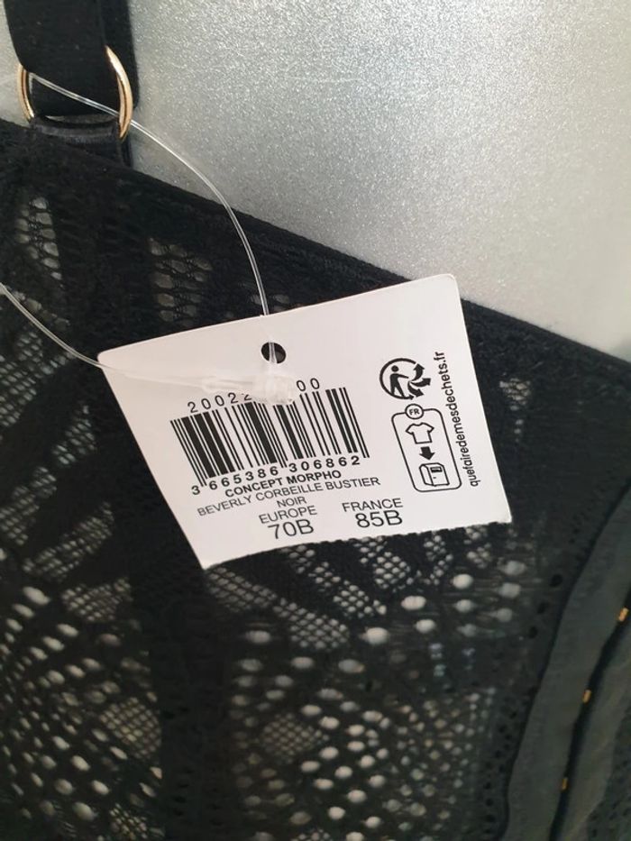 Soutien gorge bustier corbeille sexy 85/B - photo numéro 3