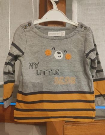 Beau tee-shirt manche longue taille 12 mois