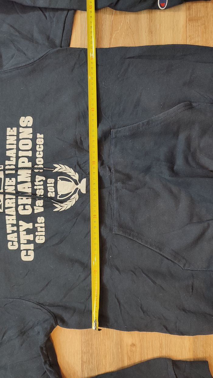 Vêtement Homme Sweatshirts Sweats pull à capuche bleu marine Champion Authentic taille M #Retrostree - photo numéro 6