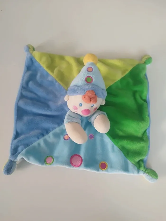 Doudou Clown bleu Nicotoy - photo numéro 2