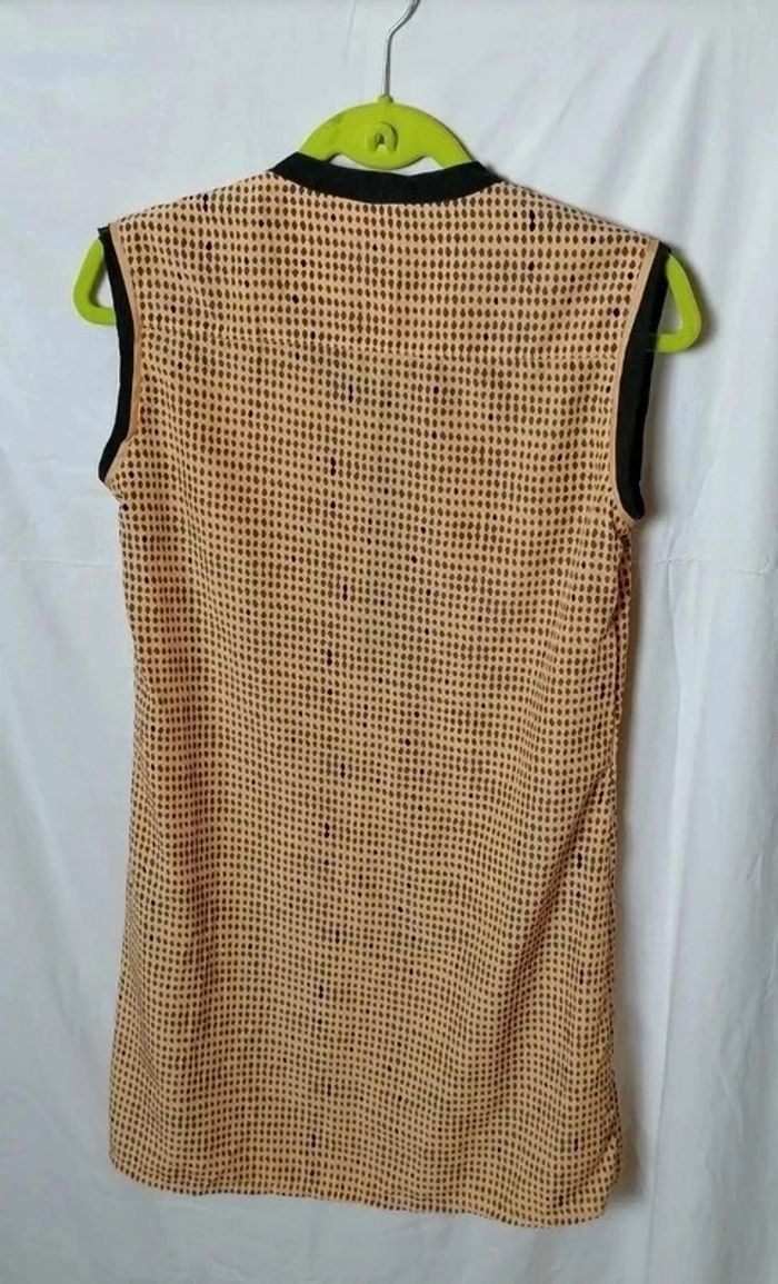 Robe à pois courte orange gris Lola Espeleta - photo numéro 10