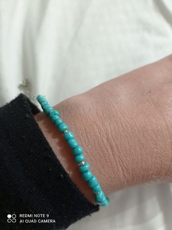 Bracelet bleu en perles bijou femme 