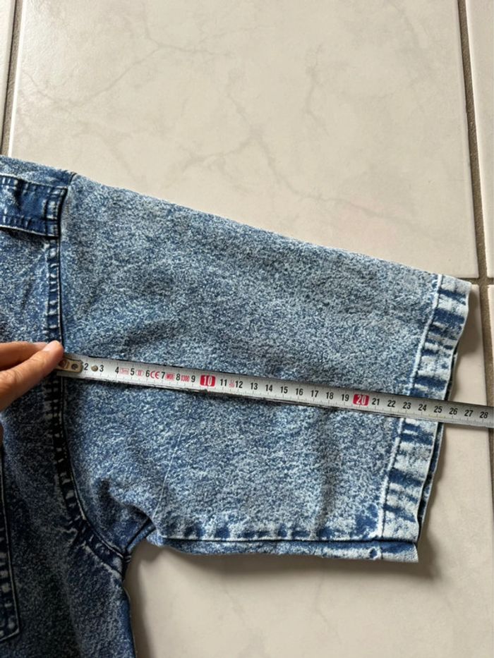 Chemise en jean denim délavé unisexe Maxyo fashion vintage taille M top état - photo numéro 7