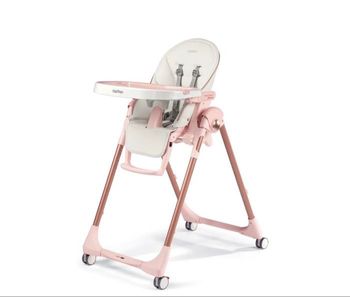 Chaise haute Prima Pappa - blanc et rose