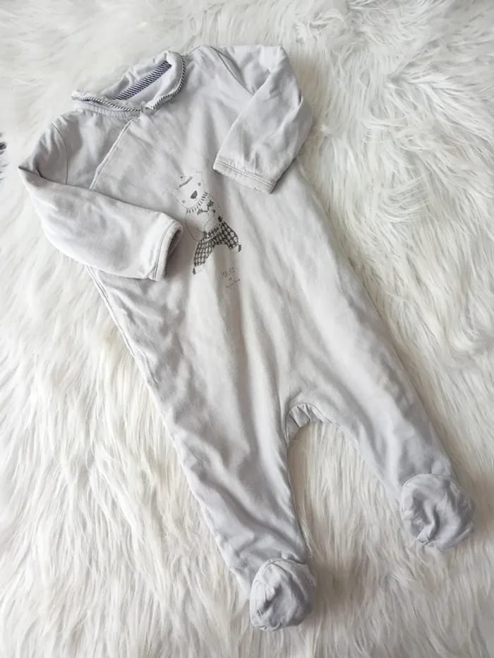 Pyjama gris 9 mois -71cm