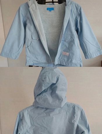 Imperméable à capuche bleu pastel bout chou 3 ans 36 mois