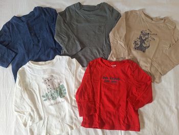 Lot de 5 tee-shirts manches longues 9 mois