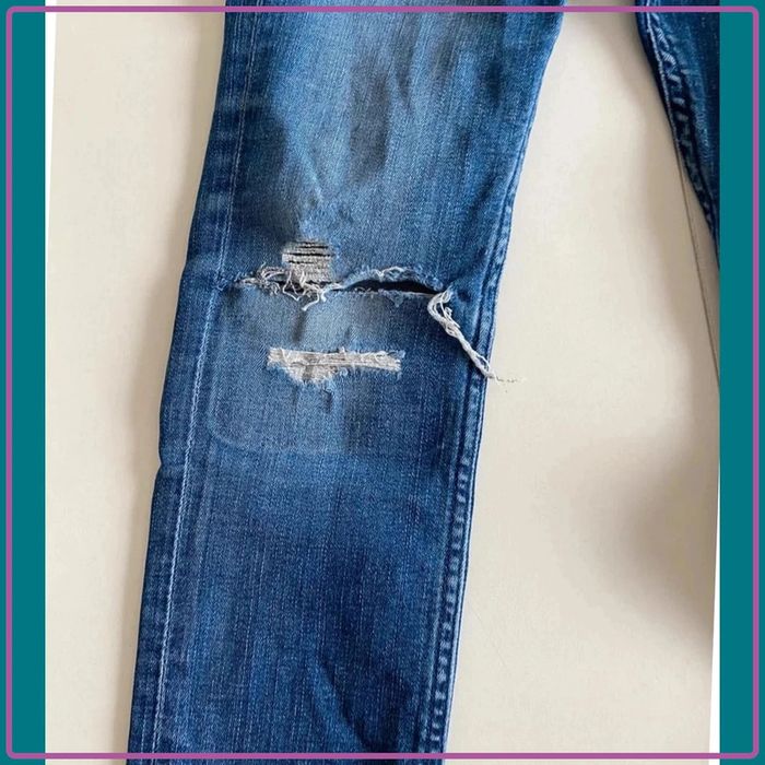 🌟🌟jeans fille trouée 122 cm 🌟🌟 - photo numéro 3