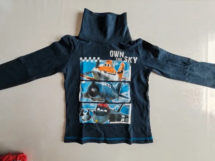 Lot col roulé / sous pull pixar plane cars super wings - photo numéro 2
