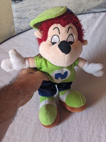 Petit Enfant Casquette T-shirt Vert Médaillon Blanc Lettre N Centre Peluche Petits Enfants Bébés