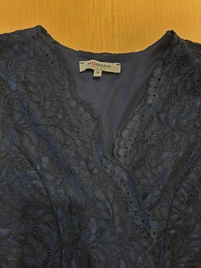 Robe femme Morgan T36 long 85cm bleu marine - photo numéro 4