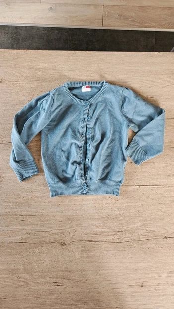 Gilet bleu fille à manches longues, Name It, 3/4 ans, nickel