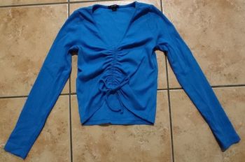 Top bleu avec lacet Jennyfer XS