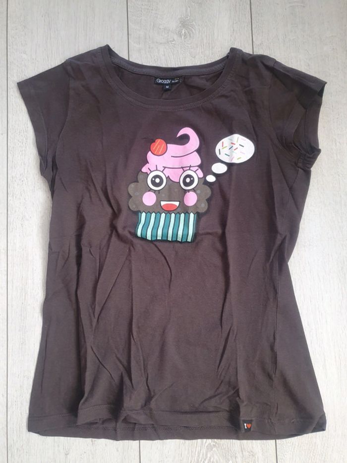 T-shirt Cupcake Brun