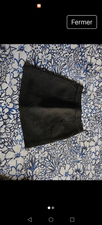 Jupe tweed gris noir only