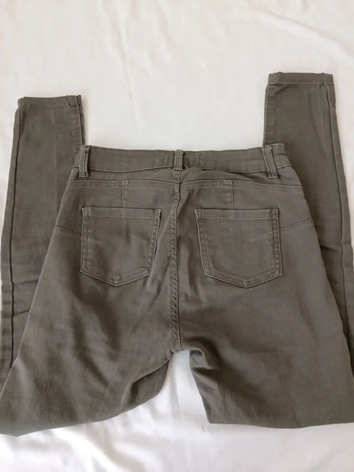 Jean skinny taille haute kaki Denim &Co taille 36 - photo numéro 2