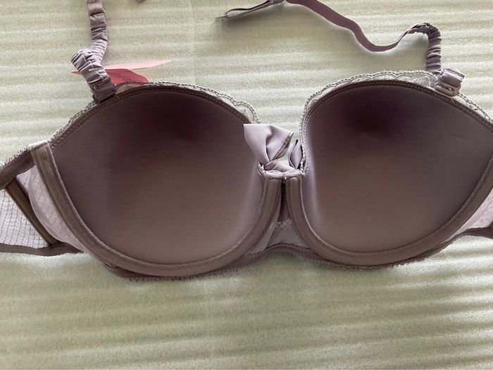Soutien-gorge mauve et blanc Affinitas neuf - photo numéro 11
