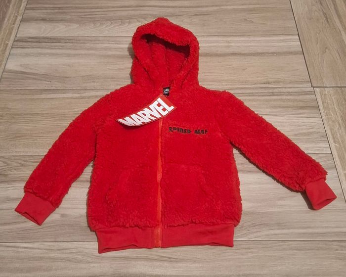Veste mentaux polaire hiver capuche enfant Mixte Marvel Spider Man rouge