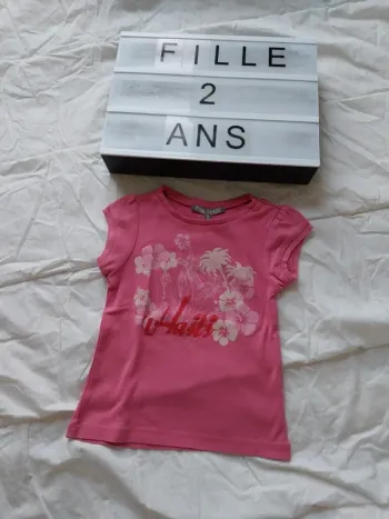 Tee-shirt manche courte fille 2 ans