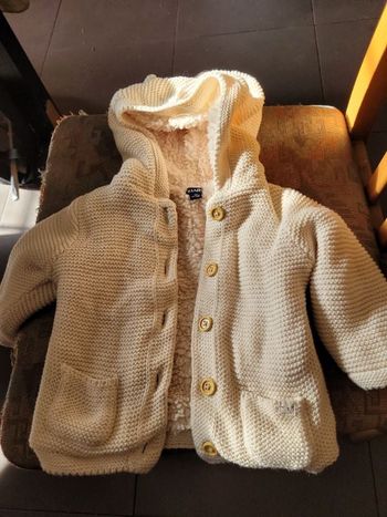 Manteau fourre à capuche kiabi 6 mois