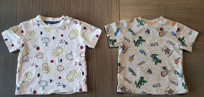 Lot de 2 tee shirt manches courtes 3 mois