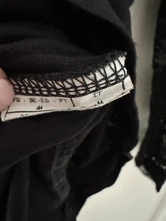 T-shirt manches longues noir dentelle - photo numéro 3