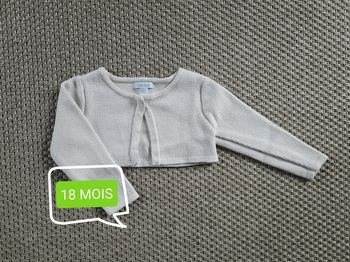 Boléro court blanc fille - 18 mois