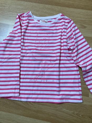 T shirt manches longues. Flamand rose