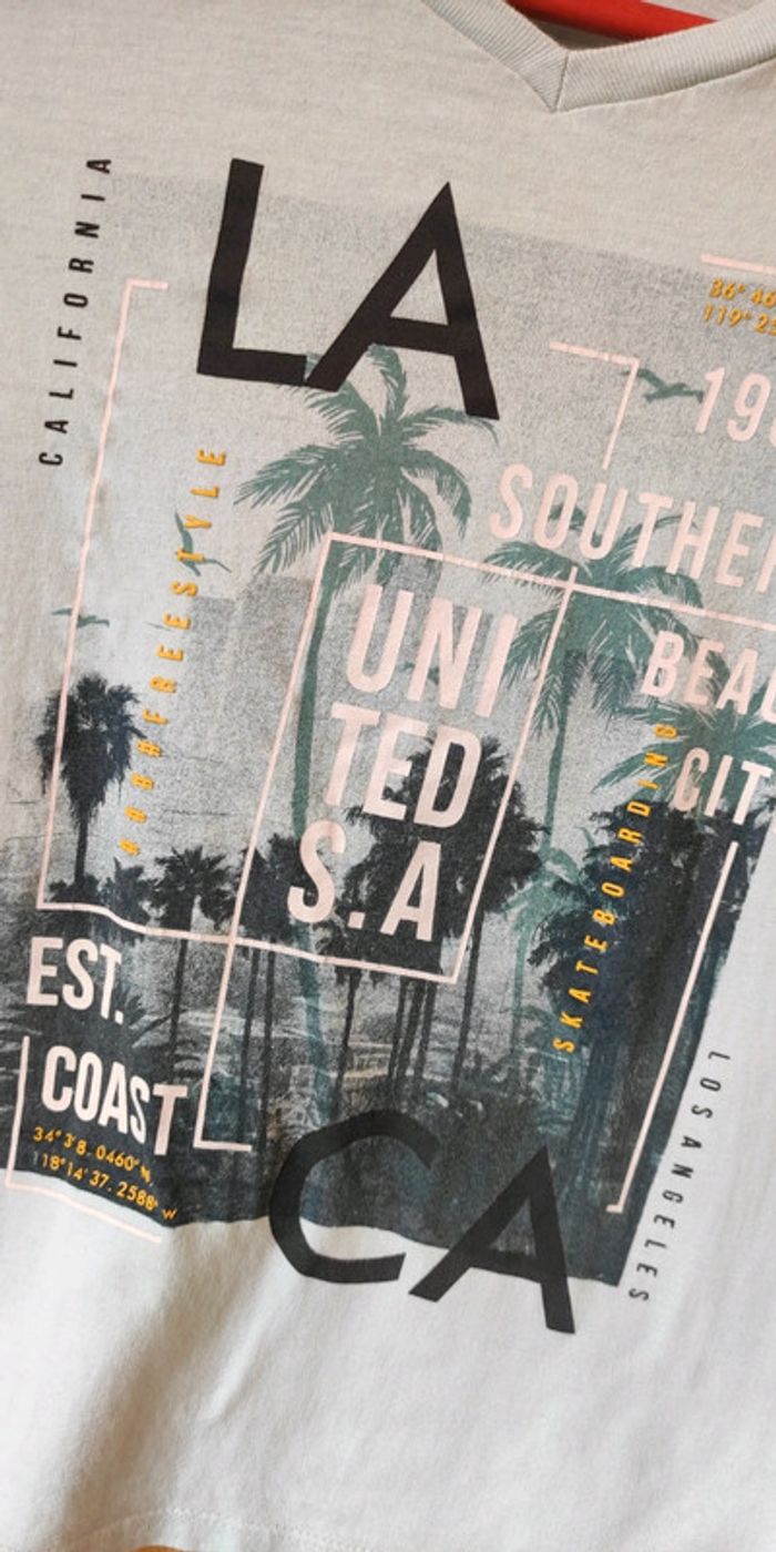 T shirt bleu clair - photo numéro 3