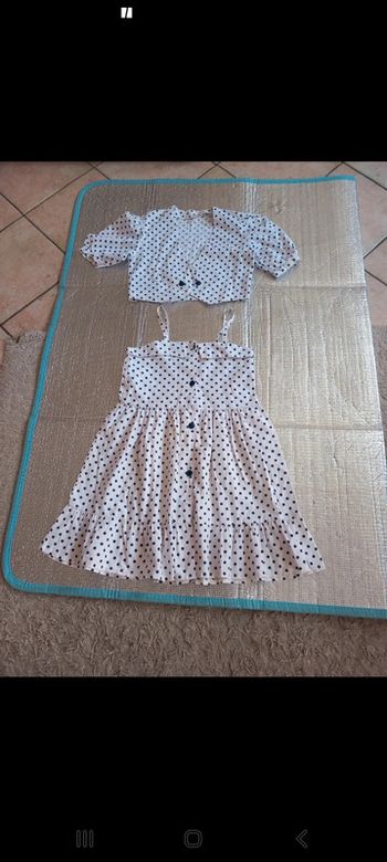 Robe bretelle + boléro coton polyester 10ans