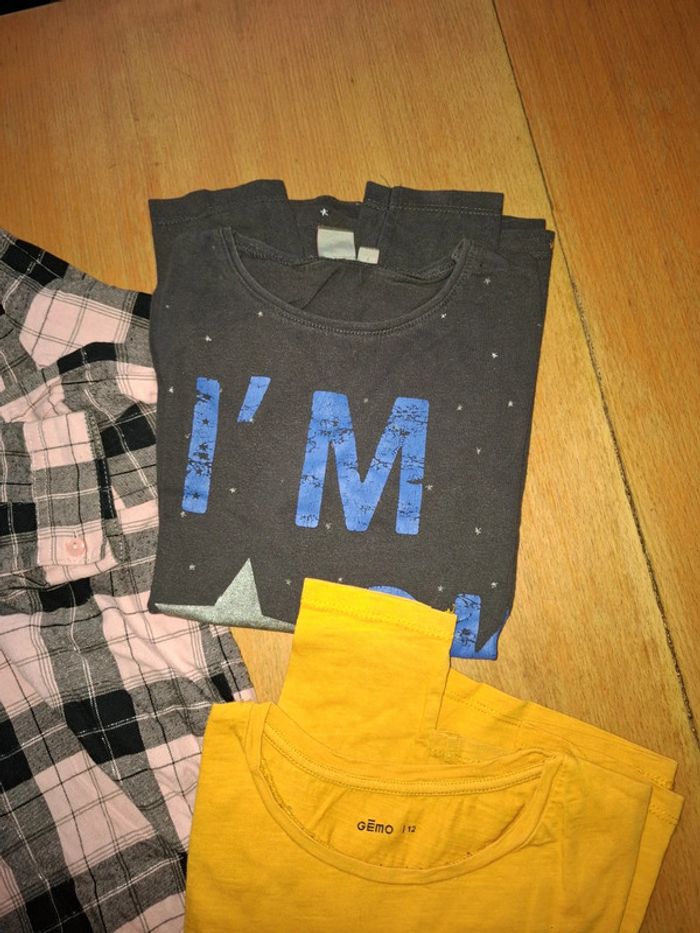 Lot manches longues chemise et t shirt - photo numéro 3