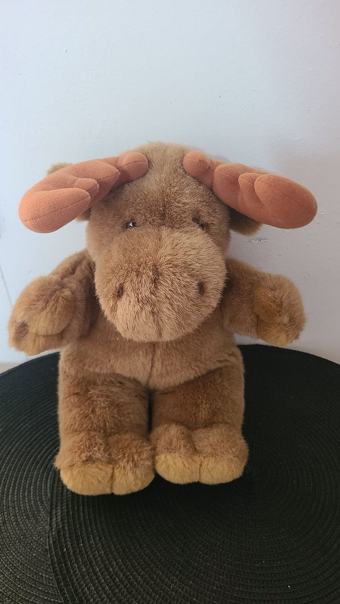Doudou peluche cerf élan renne beige 35 cm Ikea