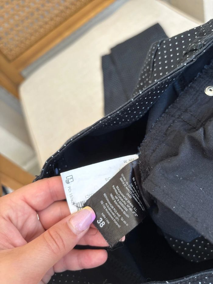 pantalon noir à pois blancs Breal taille 38 neuf - photo numéro 7