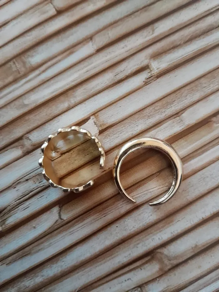 Lot de 2 Bagues, style Bohème, réglables, pour doigts fins - photo numéro 2