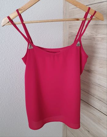 Débardeur blouse rose fuchsia