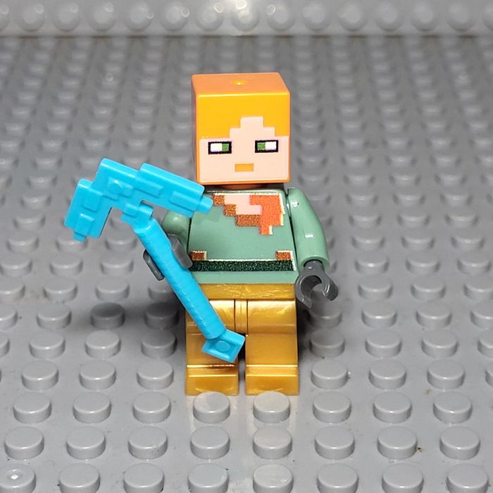 Minifigure / Figurine 🎮 Minecraft - Alex 🟧